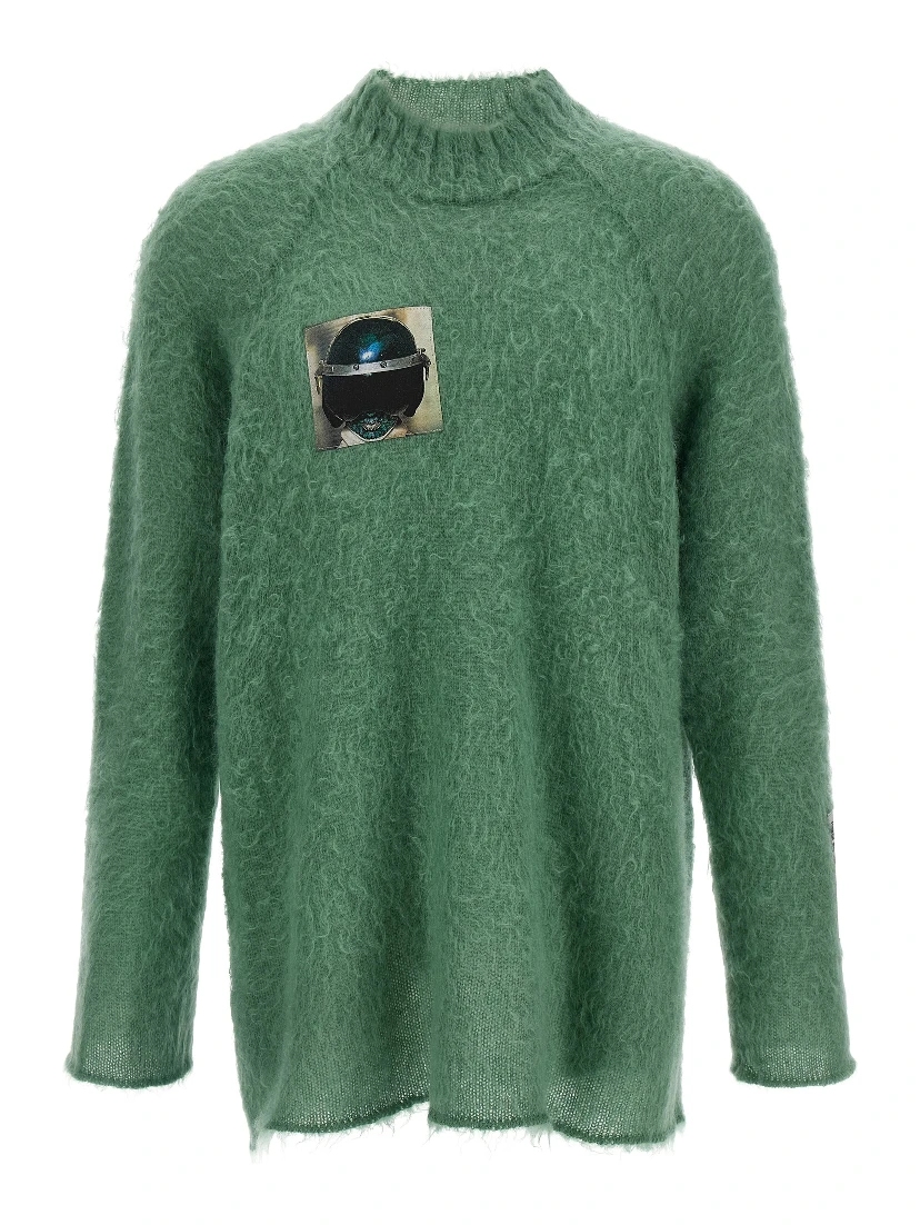 Bicolor Wool Cardigan