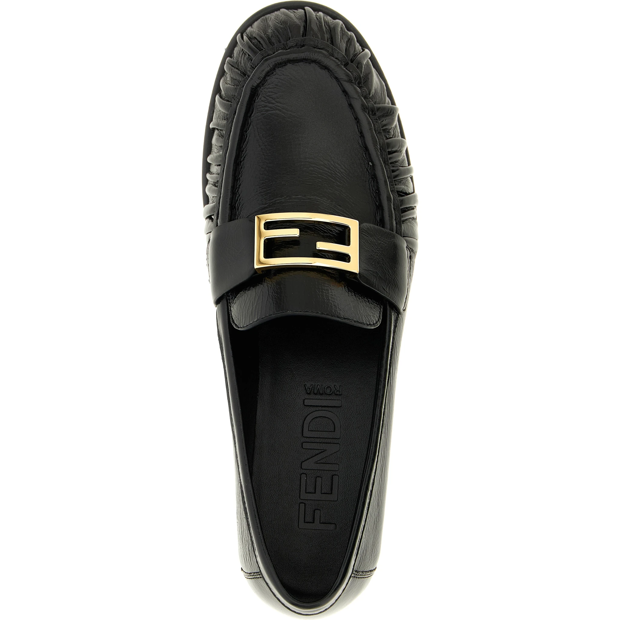 Black Lamb Leather Slip-On Loafers
