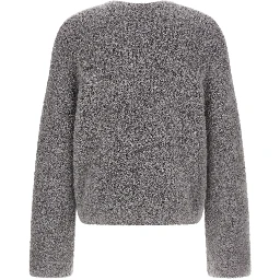 Gray Fabric Cardigan