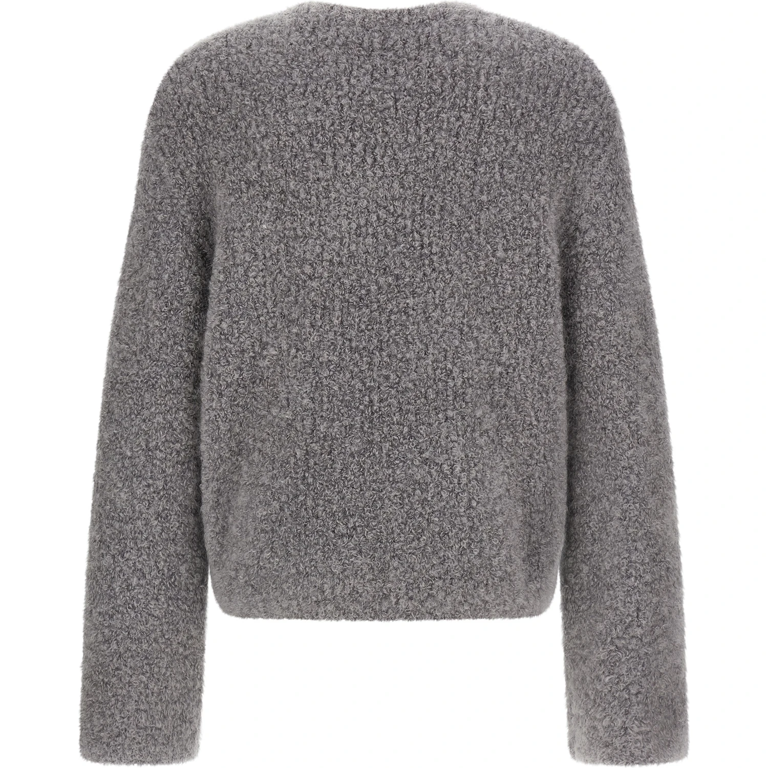 Gray Fabric Cardigan