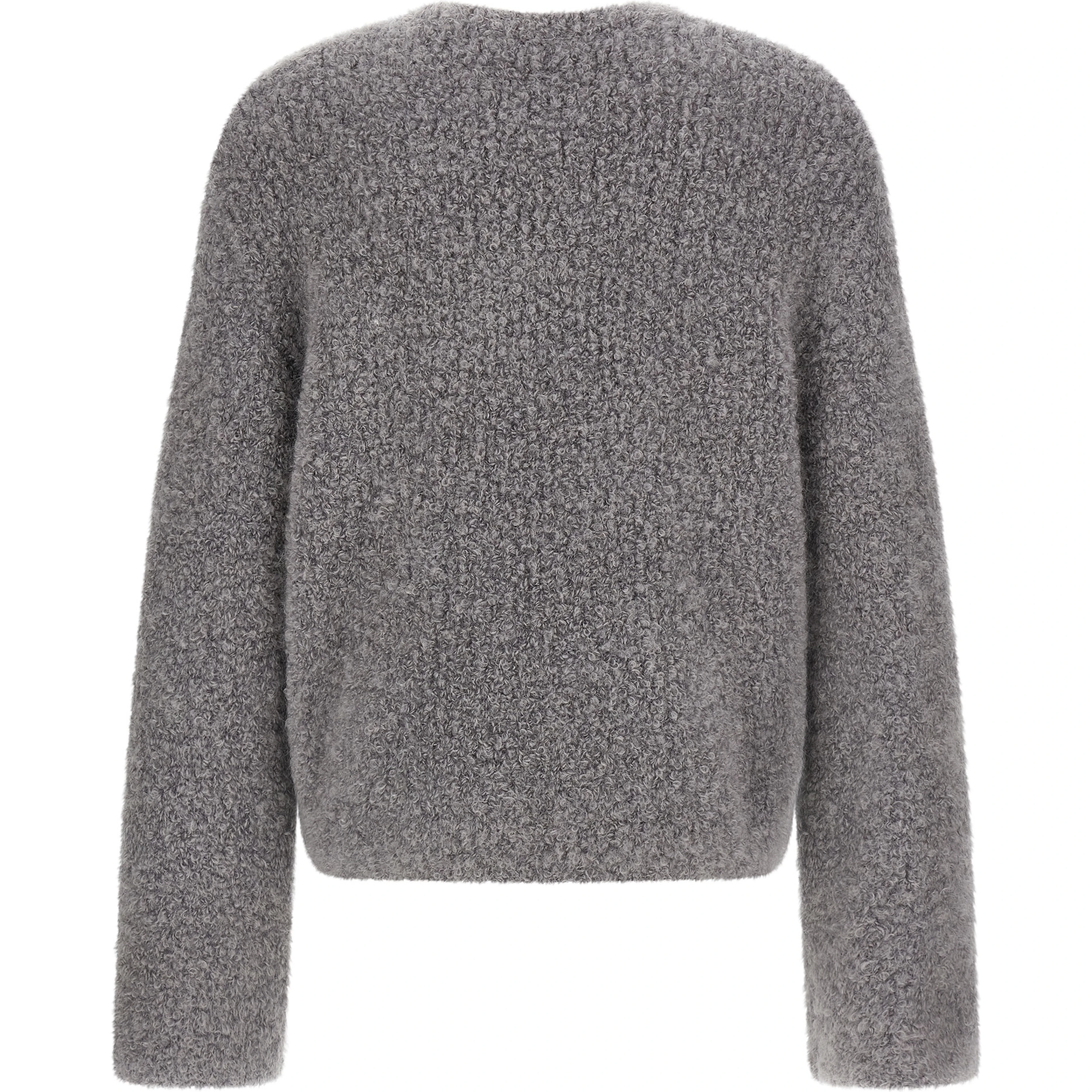Gray Fabric Cardigan
