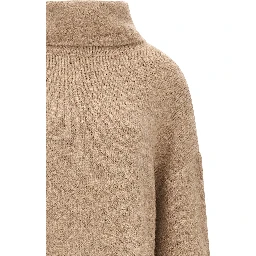 Beige Alpaca Leather Midi Dress