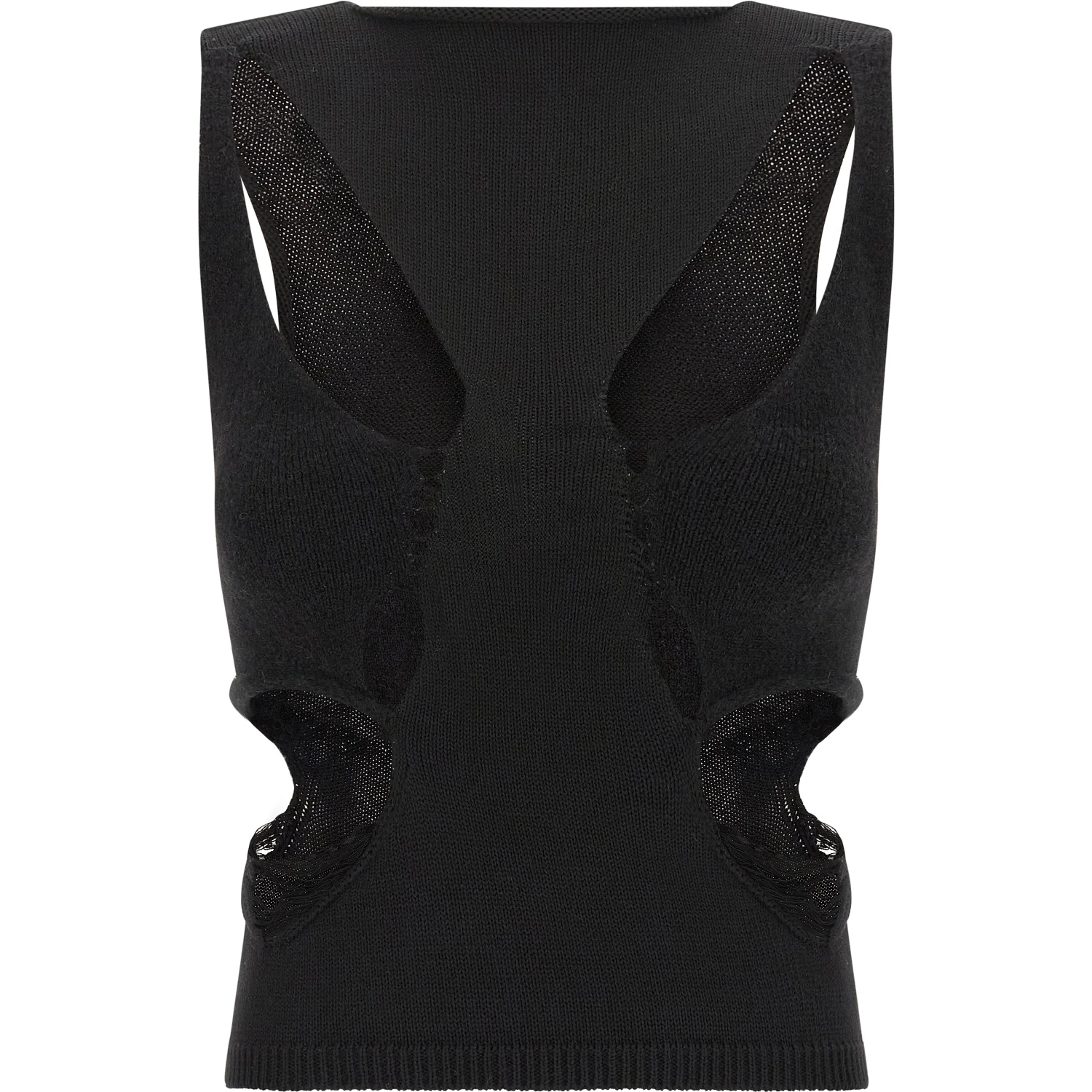 Black Wool Tank Tops
