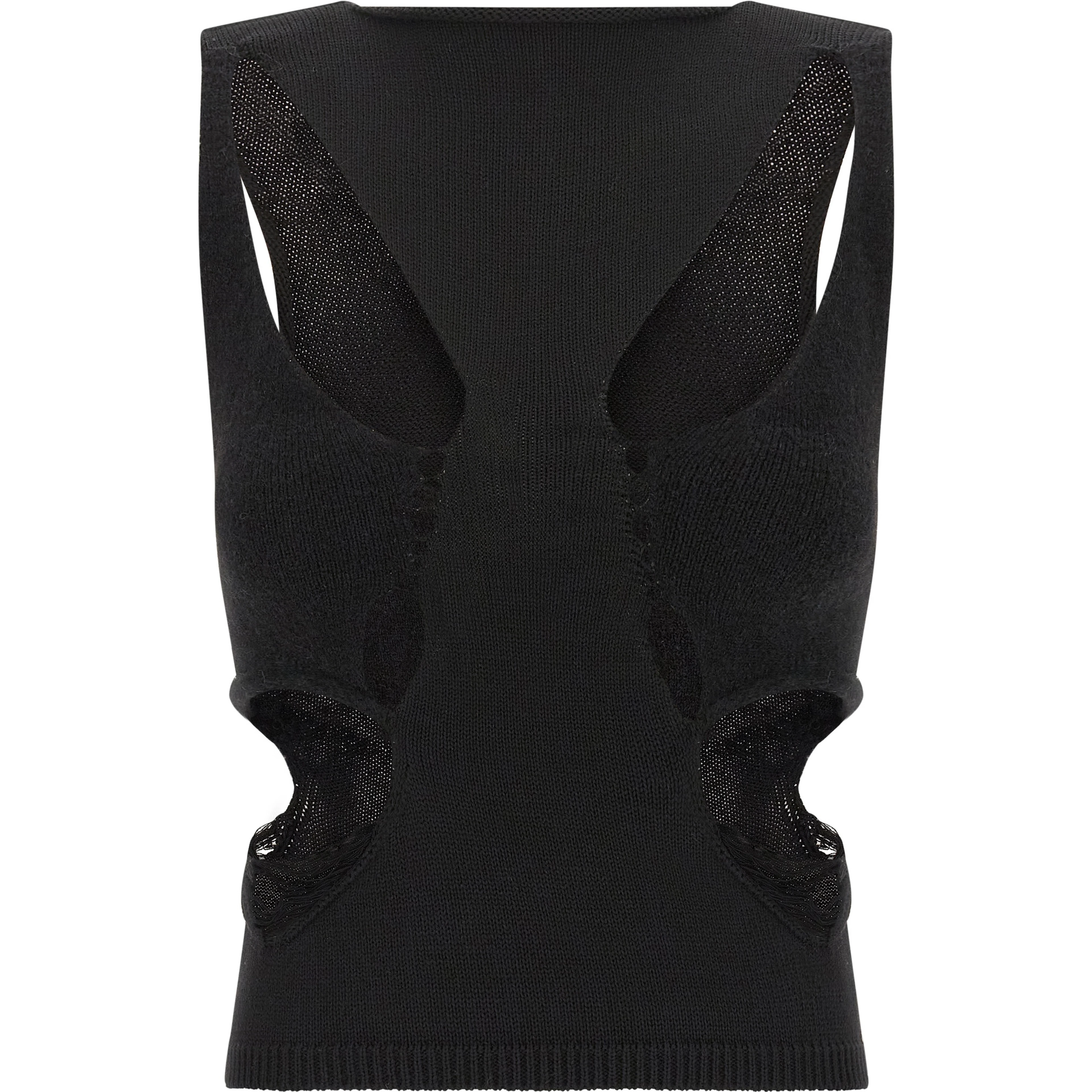 Black Wool Tank Tops