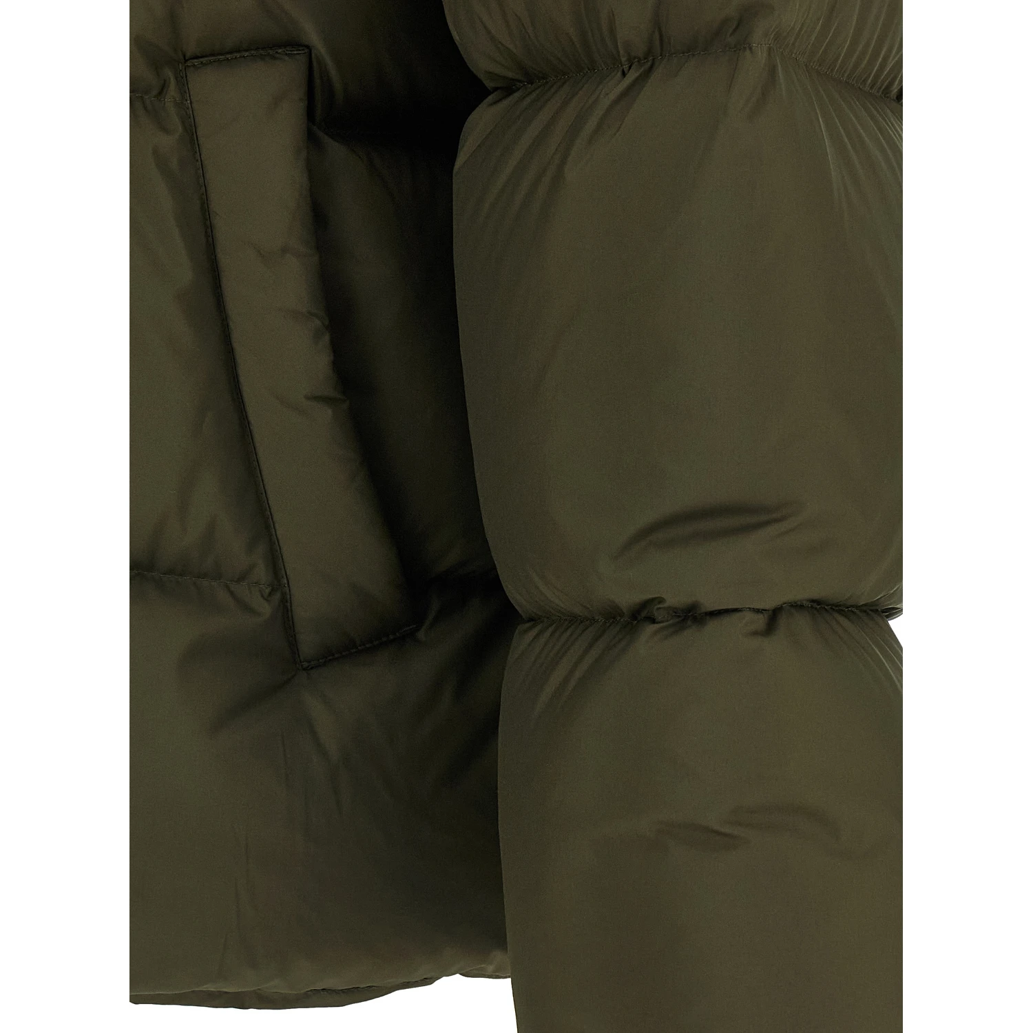 Bicolor Polyester Full-Length Jacket