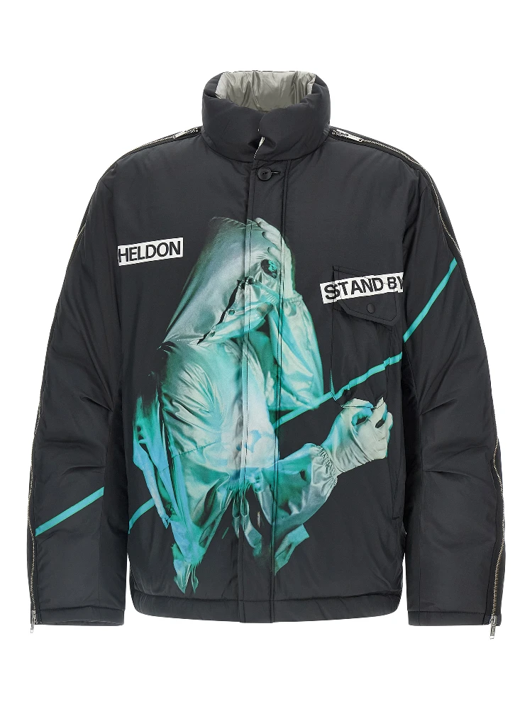 Black Polyester Shell Jacket