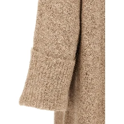 Beige Alpaca Leather Midi Dress