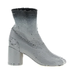 Gray Lambskin Ankle Boots