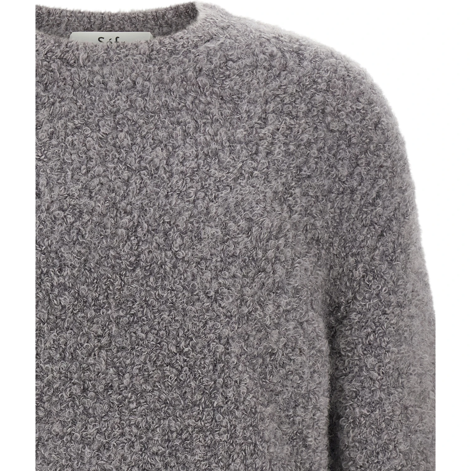 Gray Fabric Cardigan