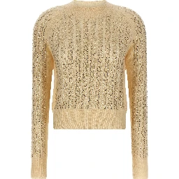 Beige Virgin Wool Cardigan