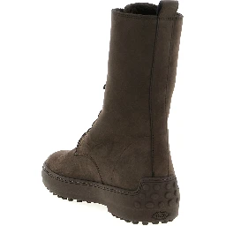 Brown Calfskin Ankle Boots