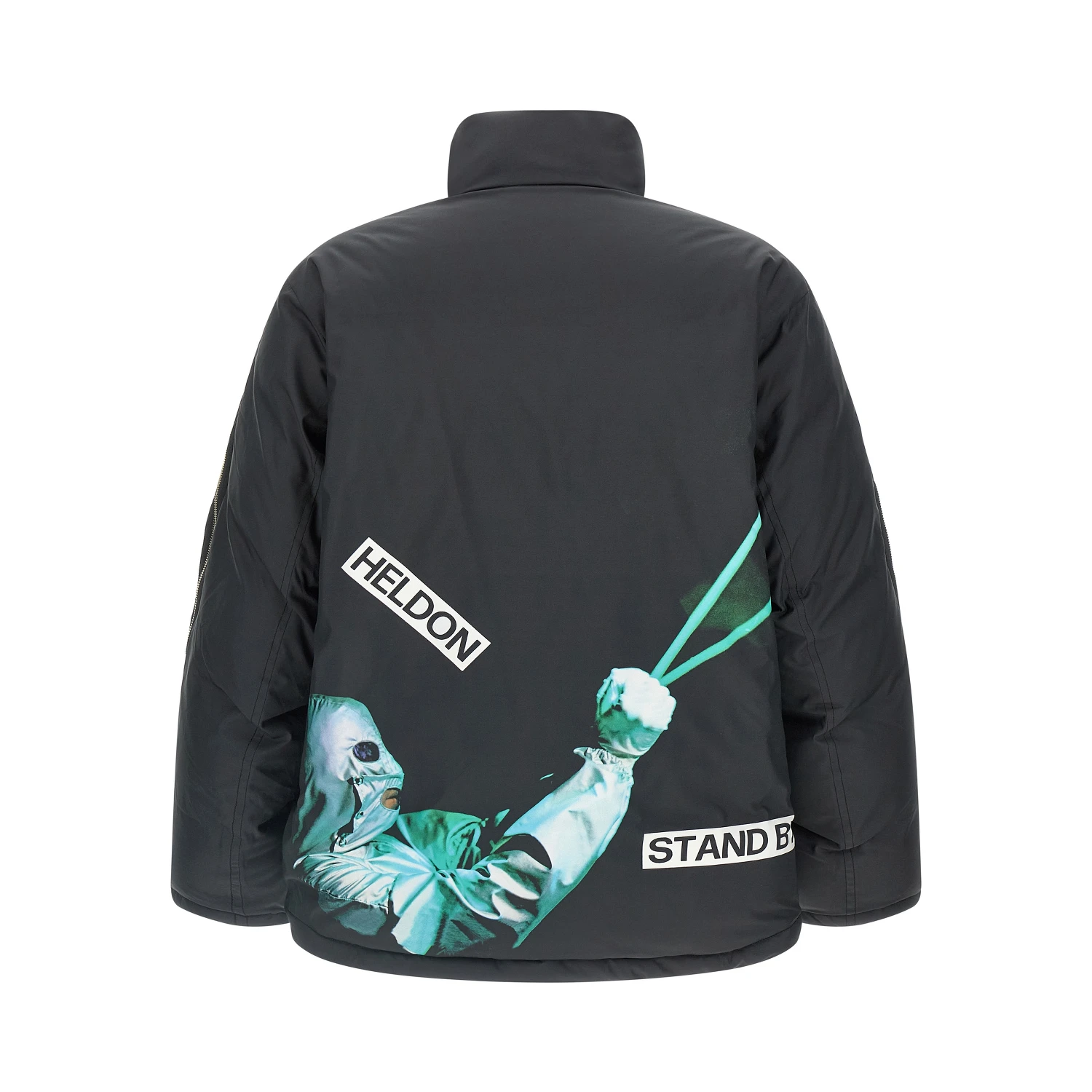 Black Polyester Shell Jacket