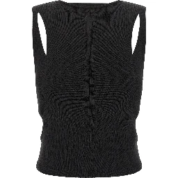 Black Wool Tank Tops
