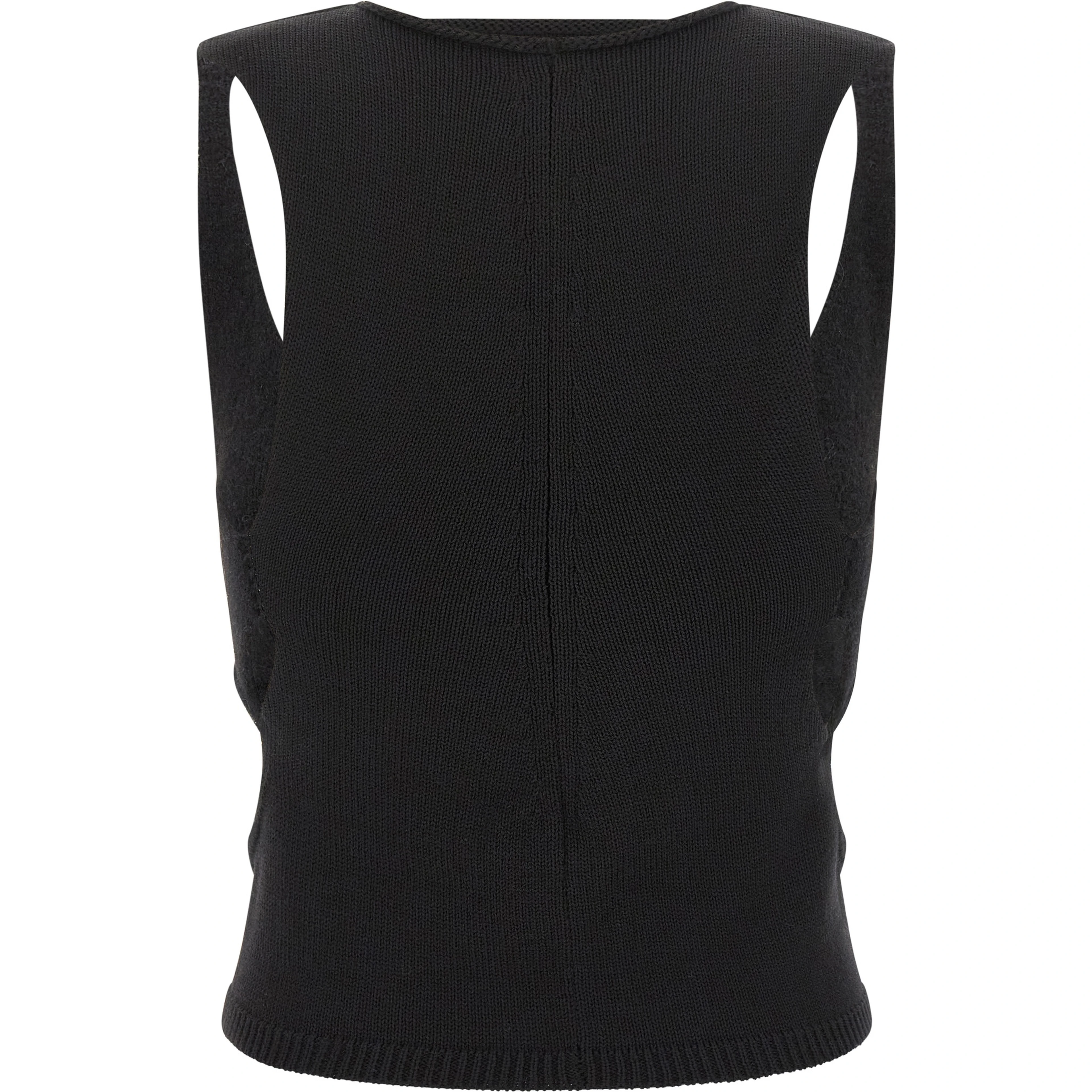 Black Wool Tank Tops