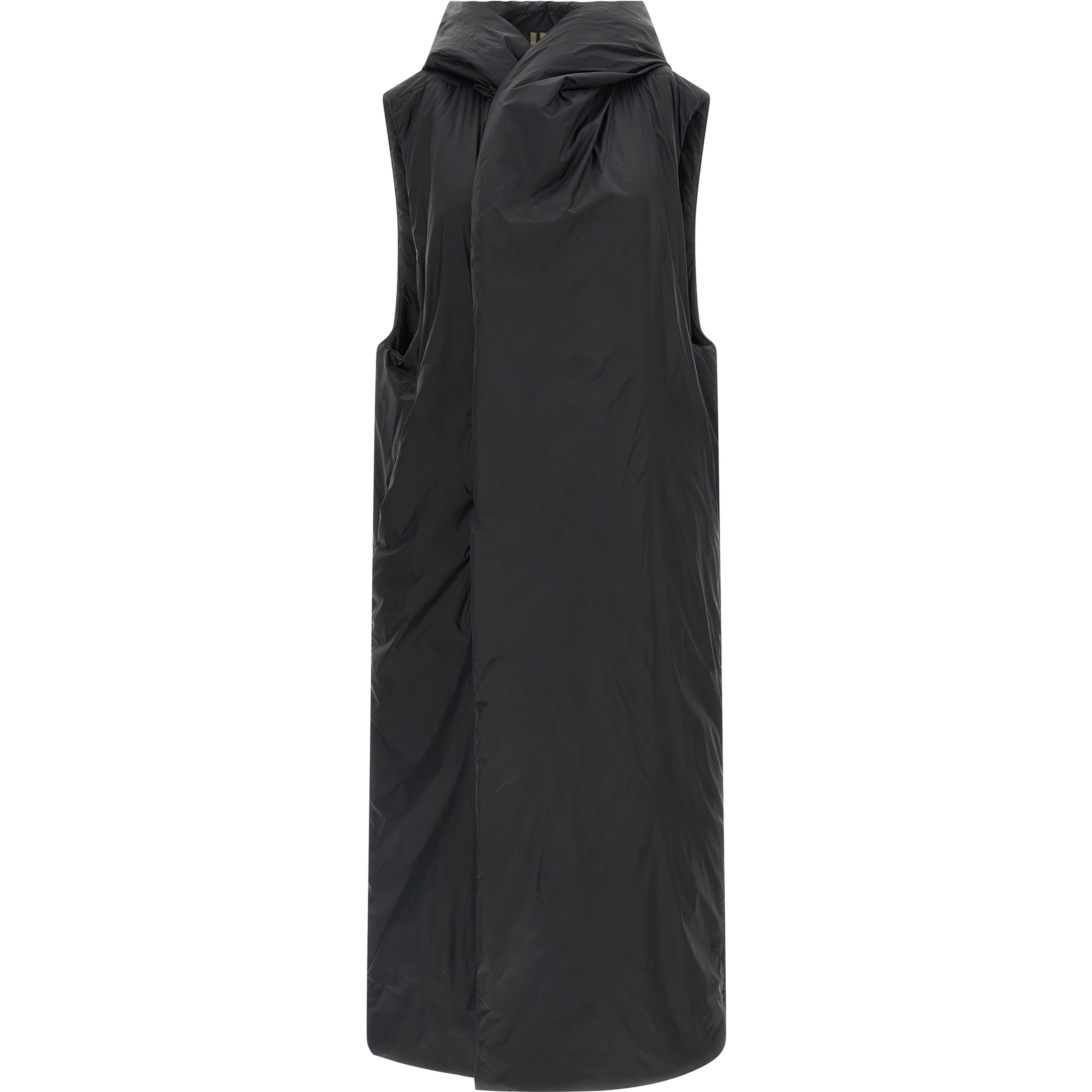 Black Nylon Sleeveless Jacket