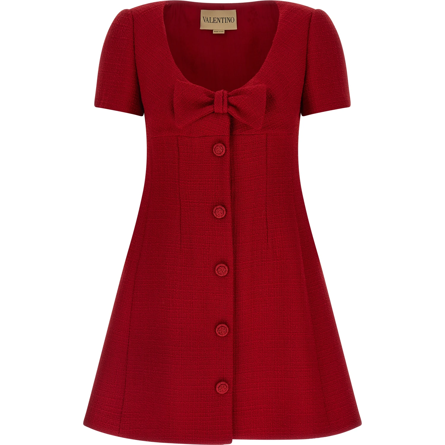 Multicolor Virgin Wool Short Dress