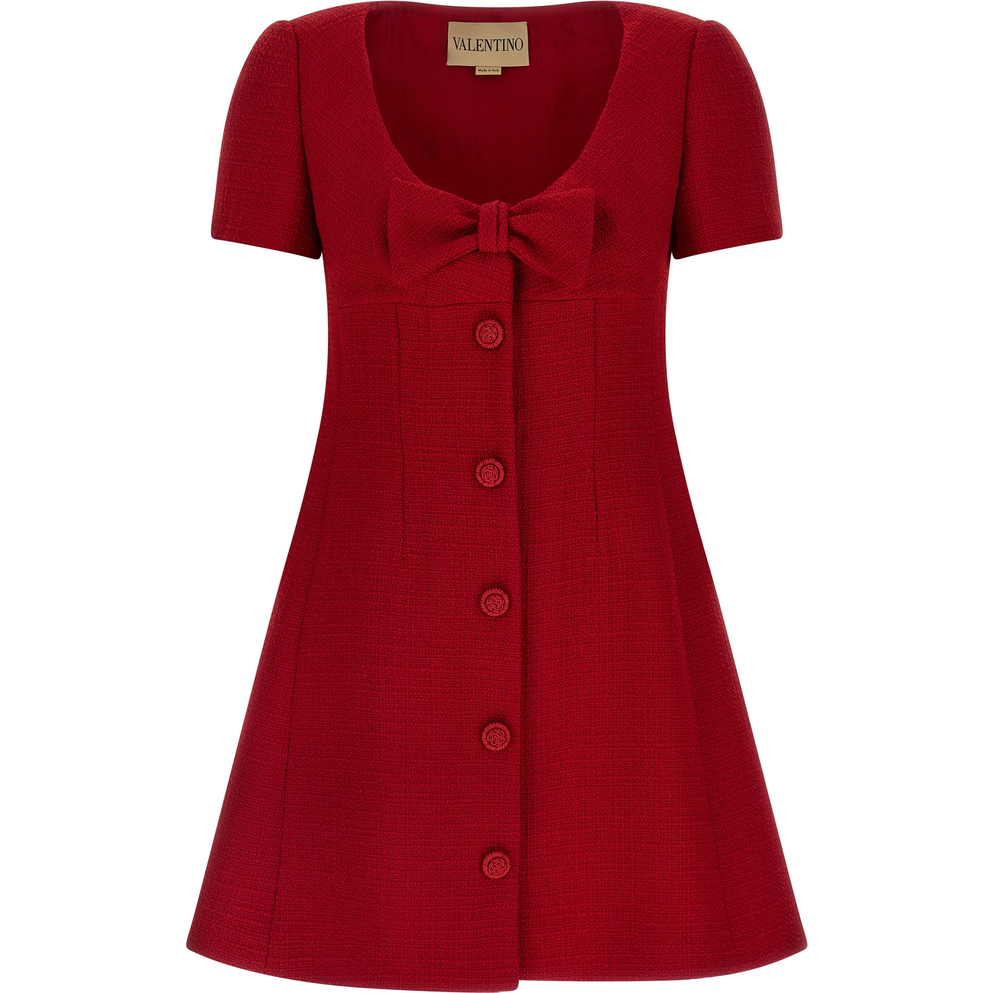 Multicolor Virgin Wool Short Dress