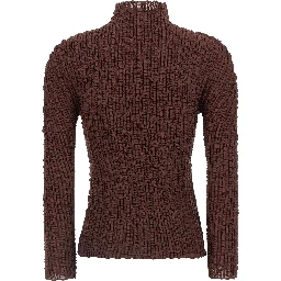 Brown Polyester Cardigan