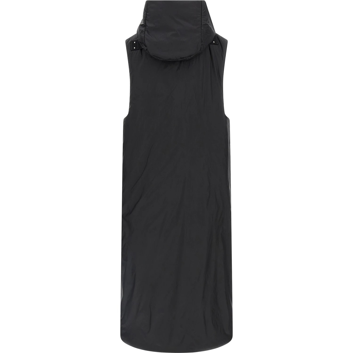 Black Nylon Sleeveless Jacket