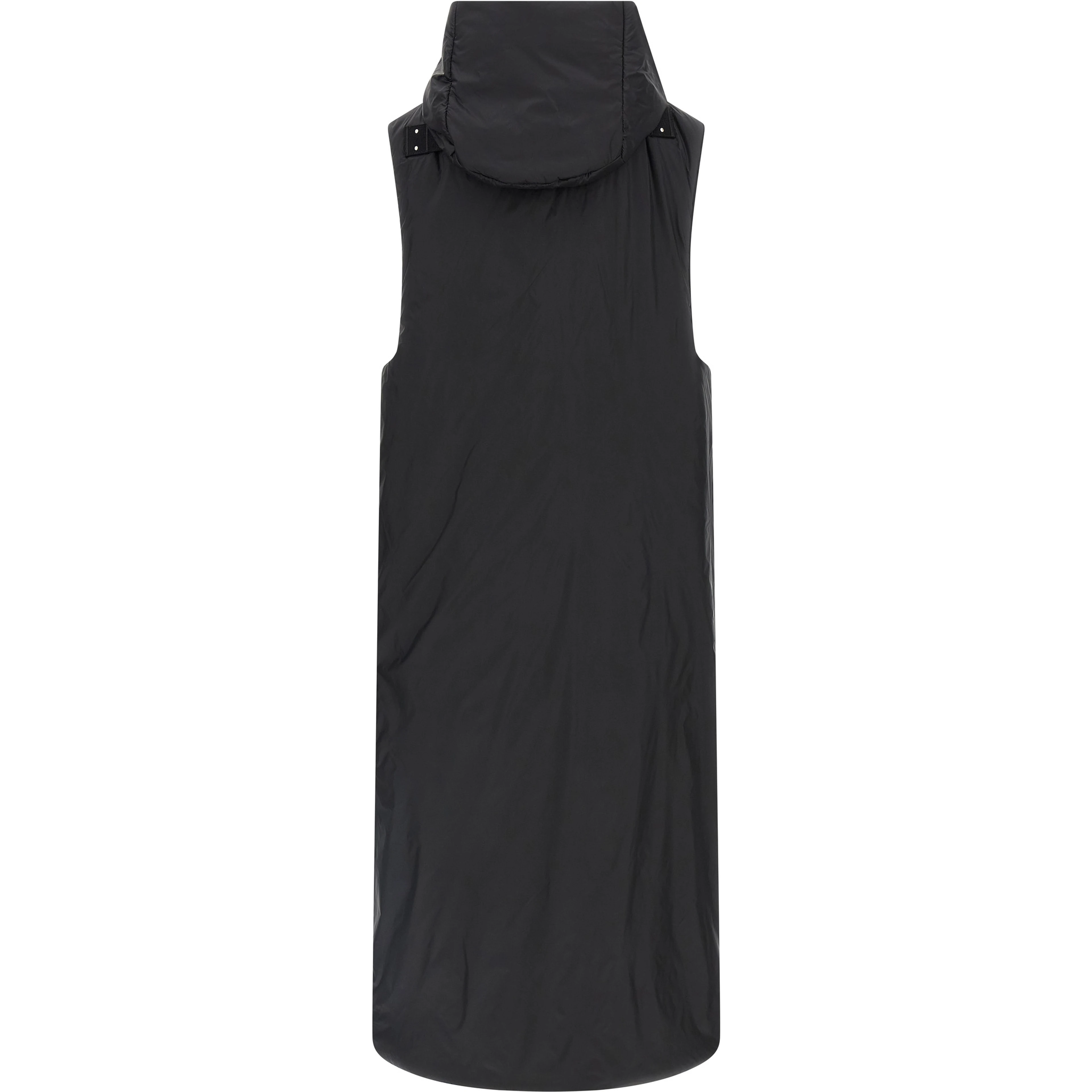 Black Nylon Sleeveless Jacket