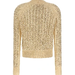 Beige Virgin Wool Cardigan