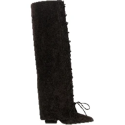Brown Calfskin Over The Knee