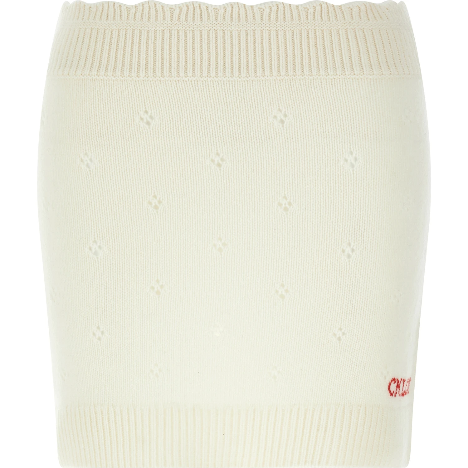 White Wool Long Skirt