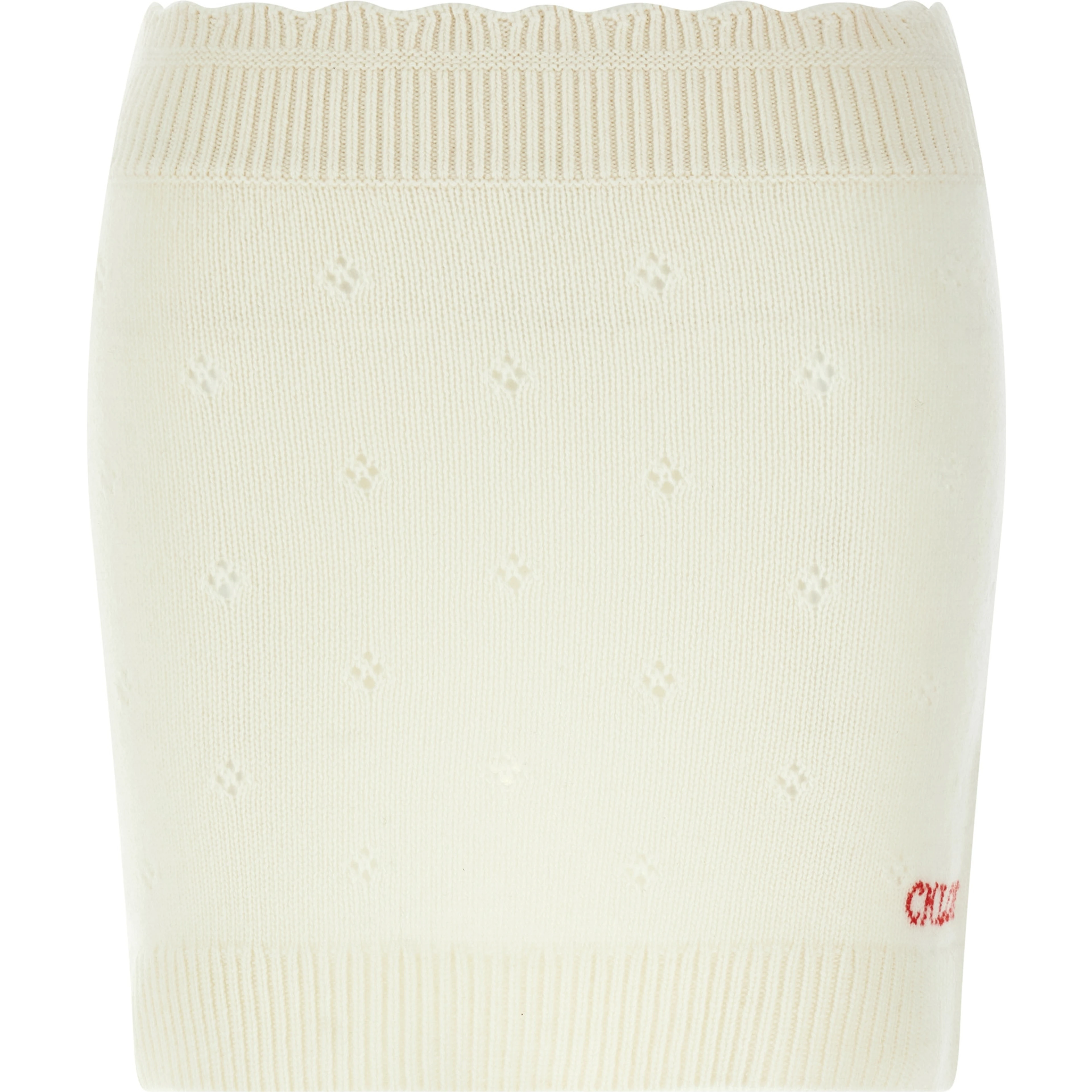 White Wool Long Skirt