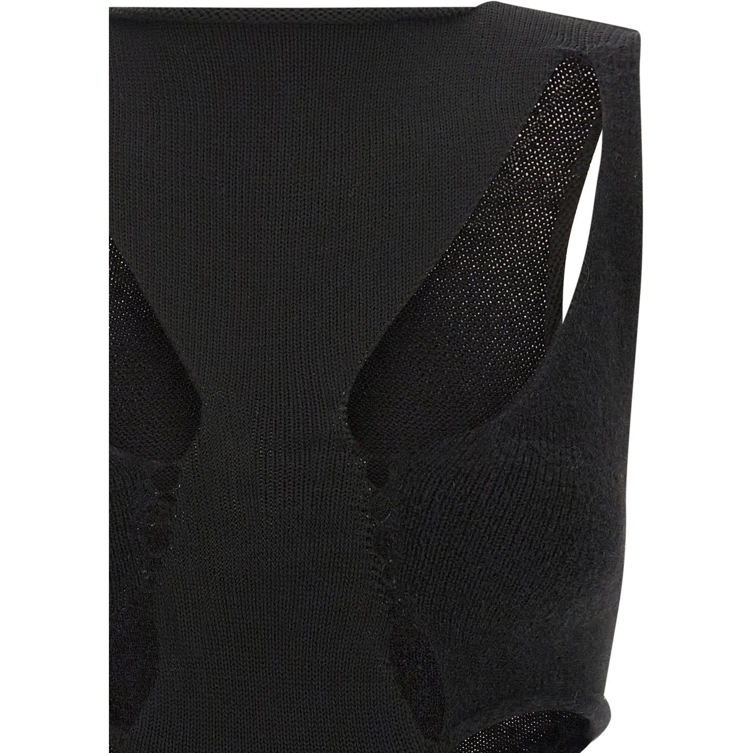 Black Wool Tank Tops