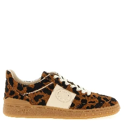 Brown Calfskin Low Top Sneakers