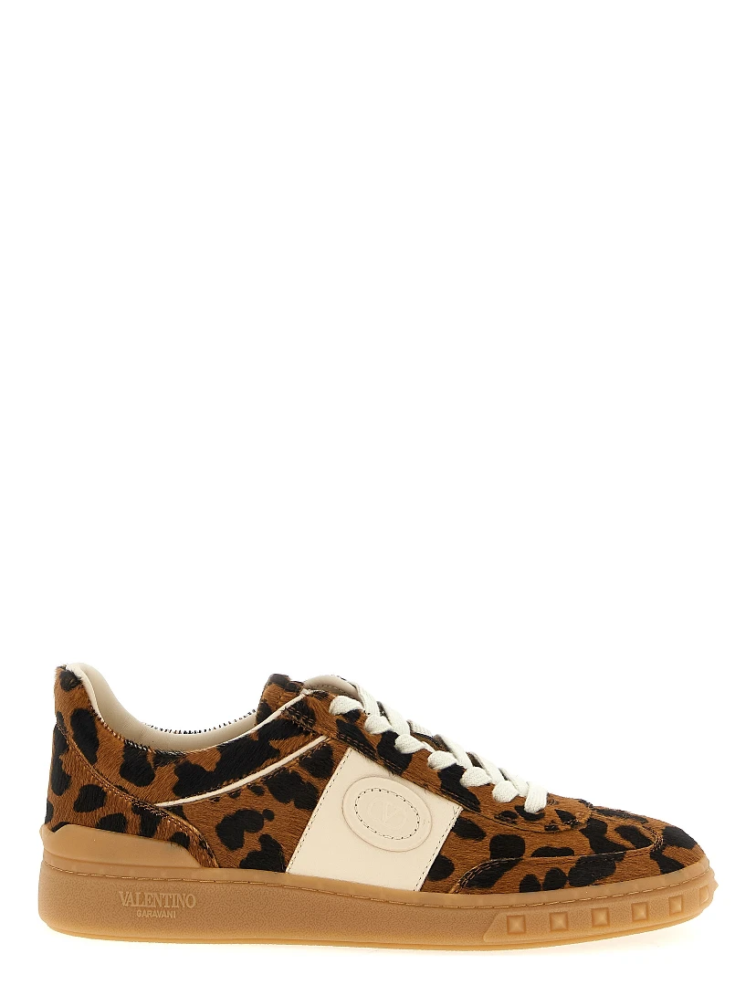 Brown Calfskin Low Top Sneakers