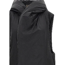 Black Nylon Sleeveless Jacket