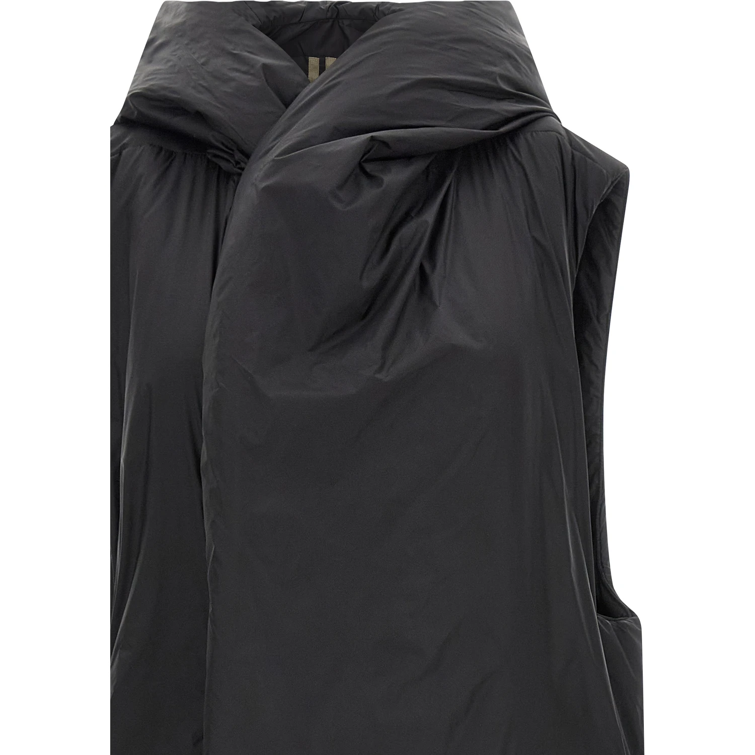 Black Nylon Sleeveless Jacket