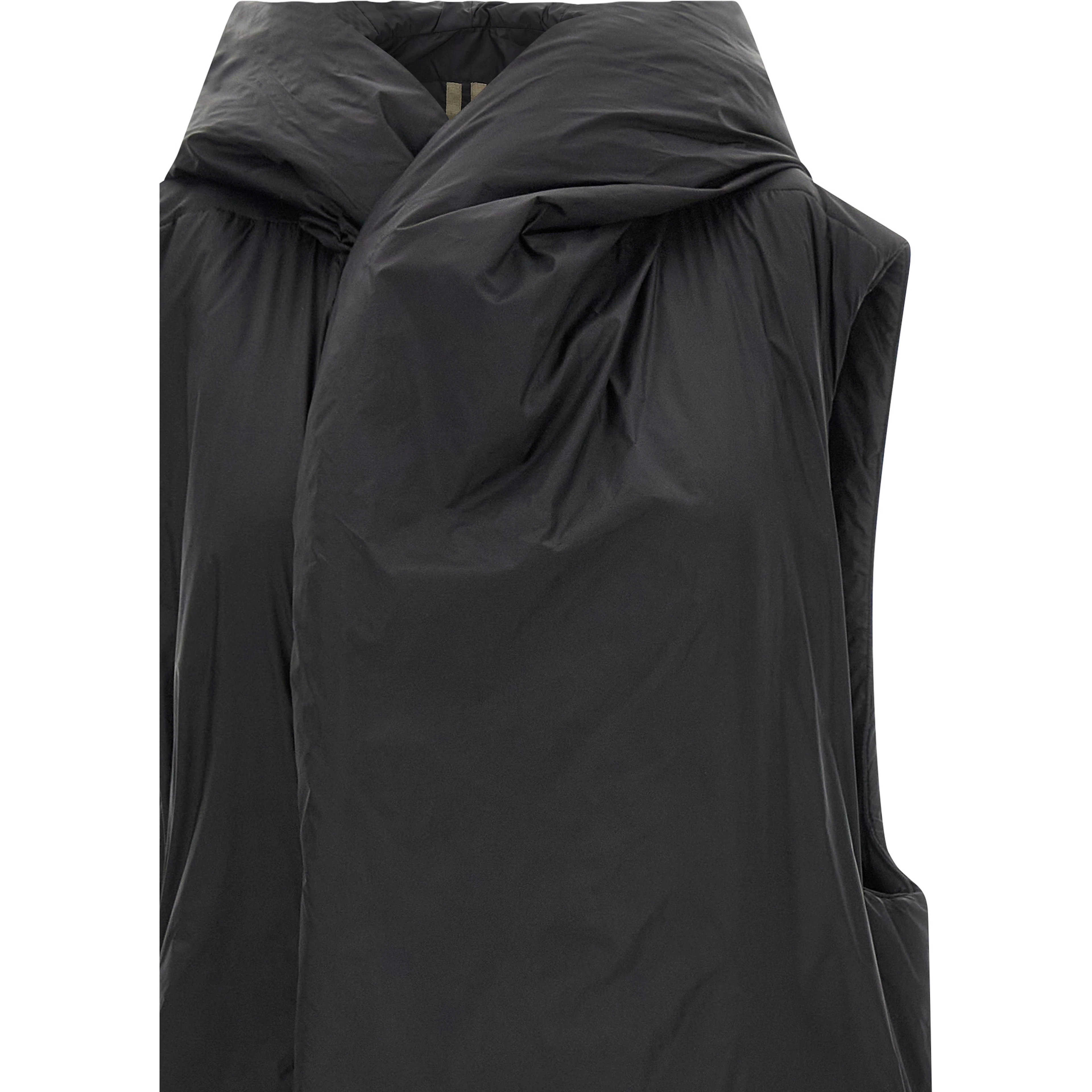 Black Nylon Sleeveless Jacket