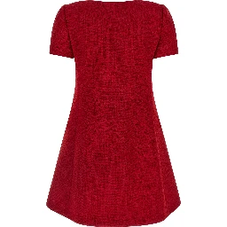 Multicolor Virgin Wool Short Dress