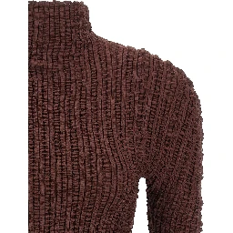 Brown Polyester Cardigan