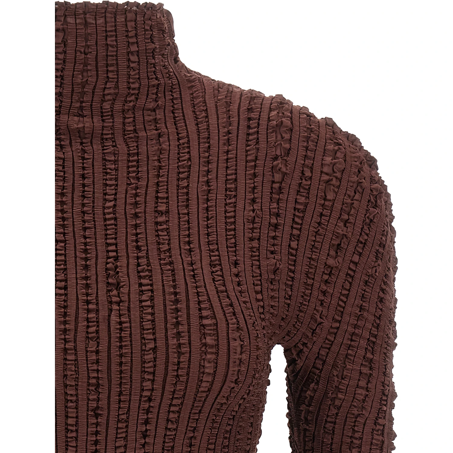 Brown Polyester Cardigan
