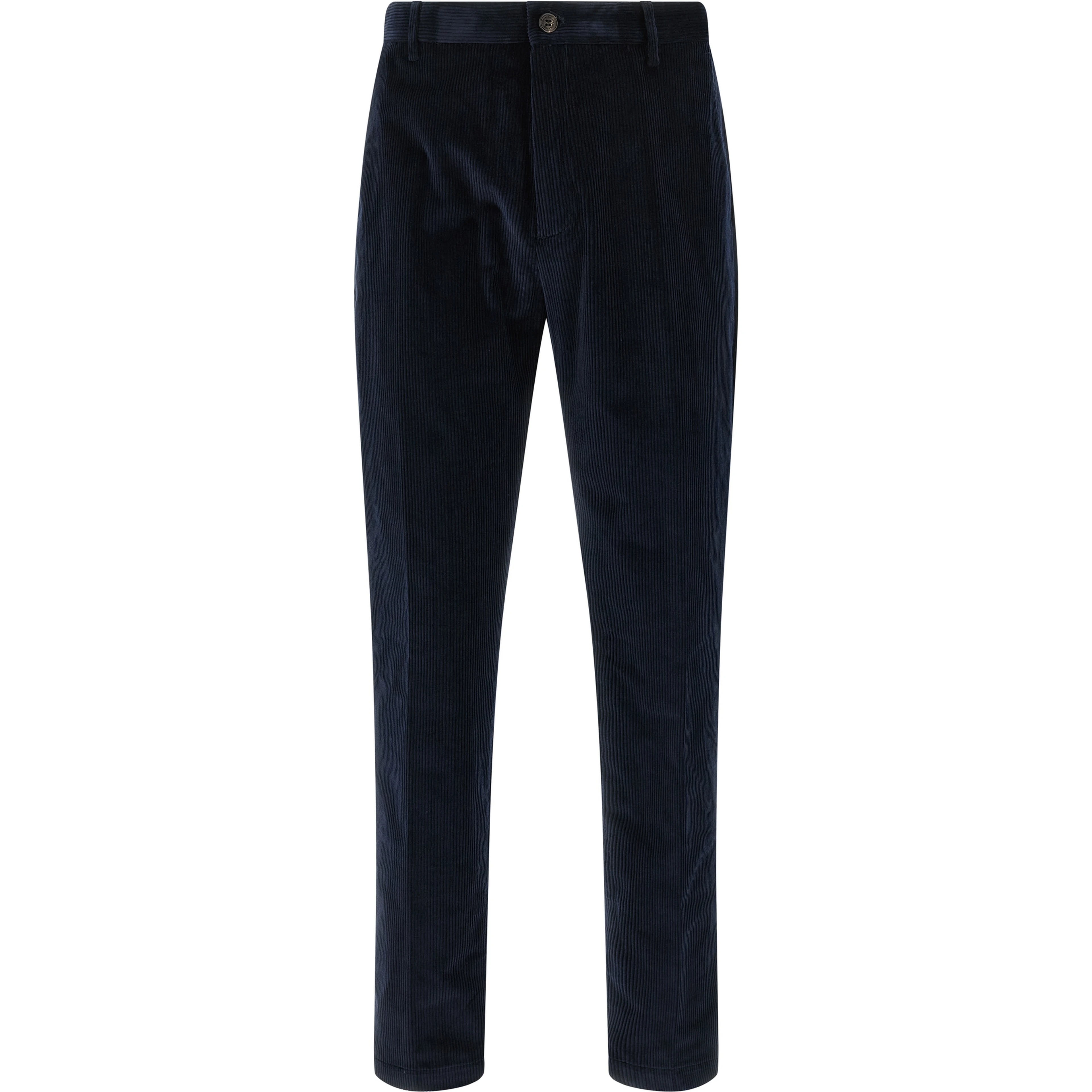 Blue Cotton Casual Pants