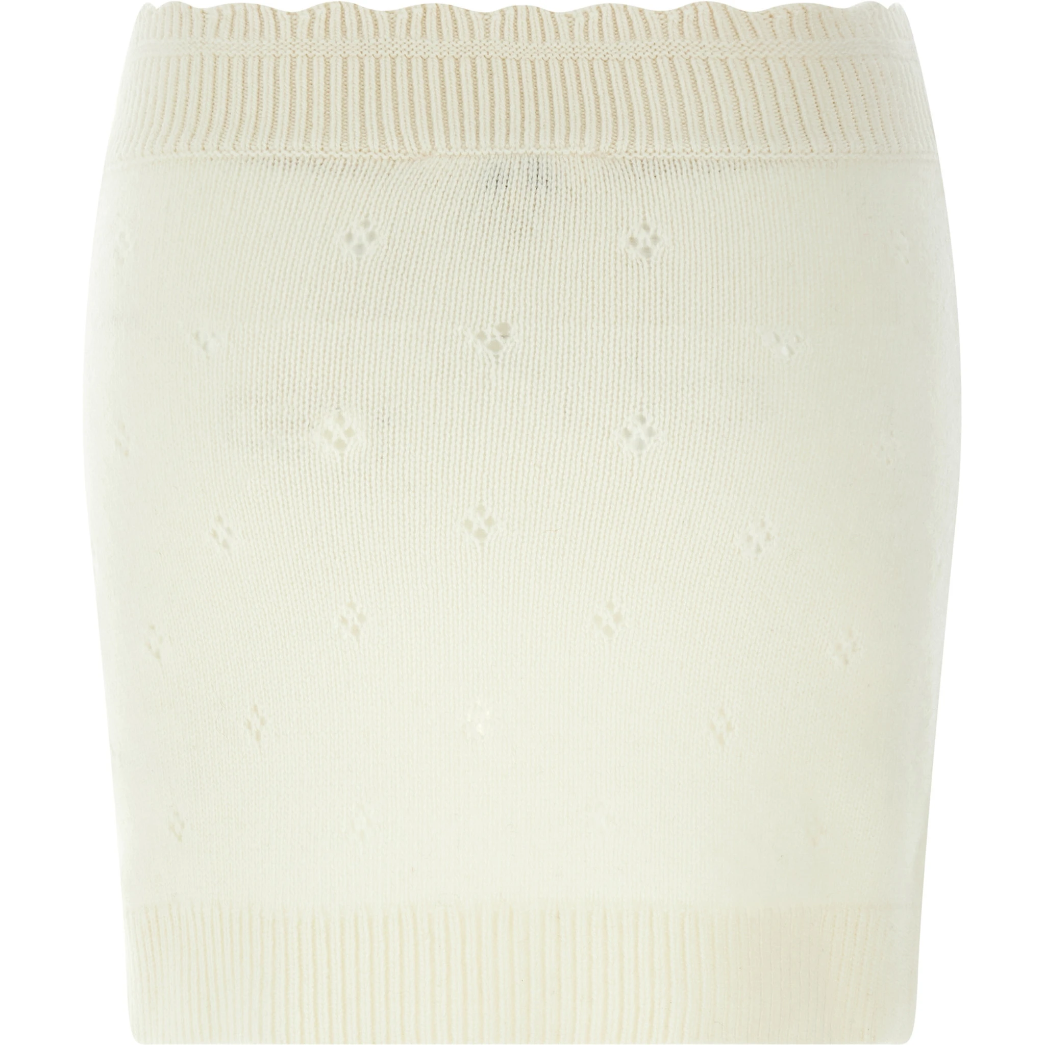 White Wool Long Skirt