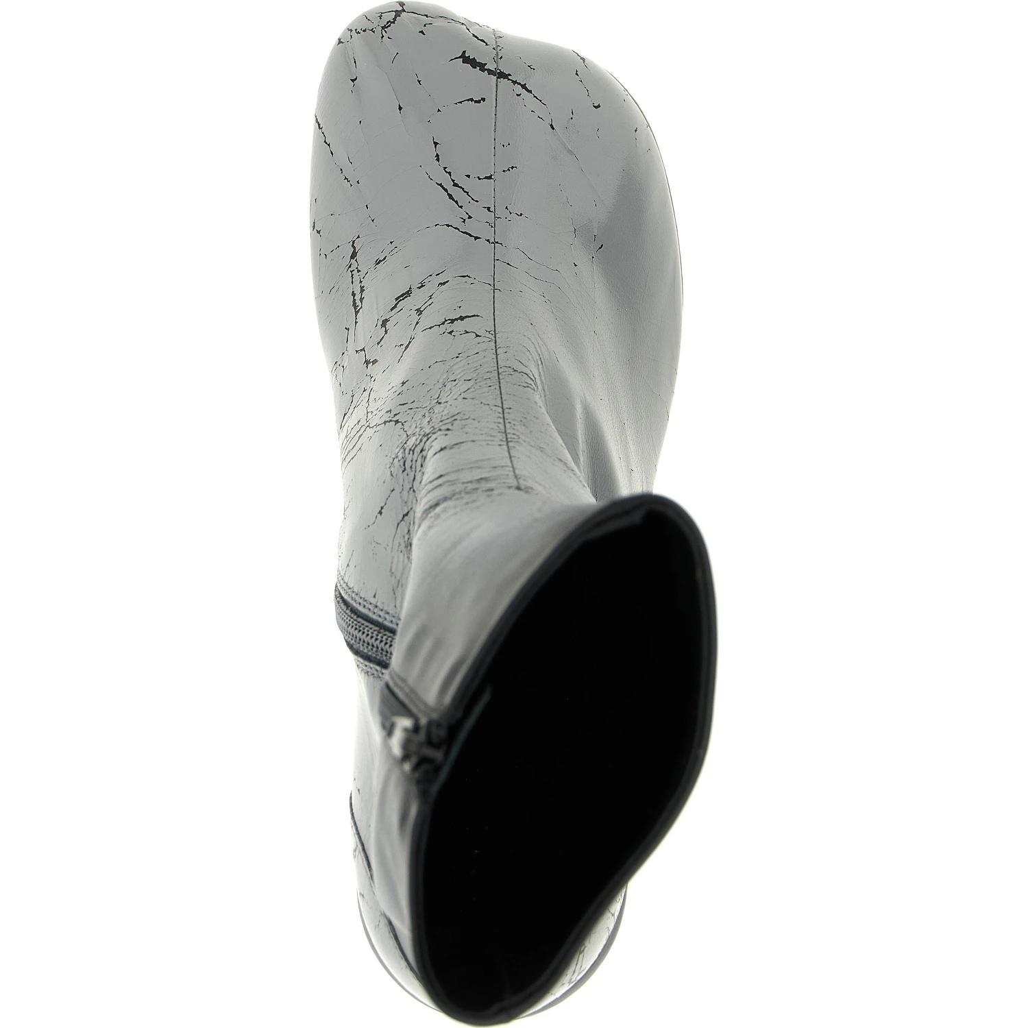 Gray Lambskin Ankle Boots