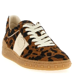 Brown Calfskin Low Top Sneakers
