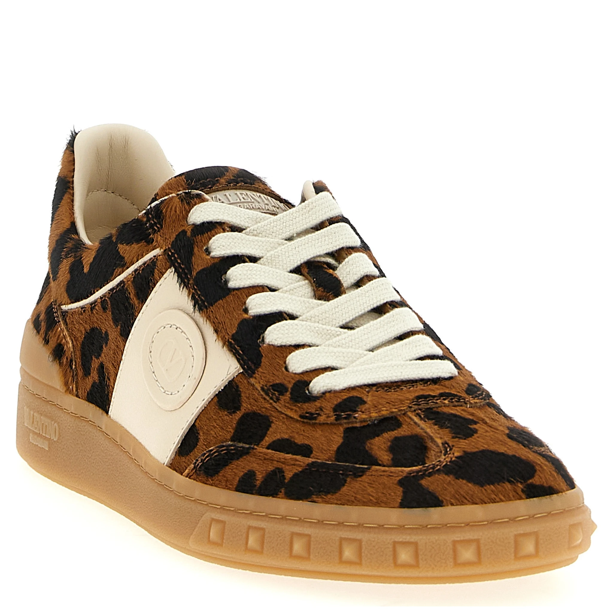 Brown Calfskin Low Top Sneakers