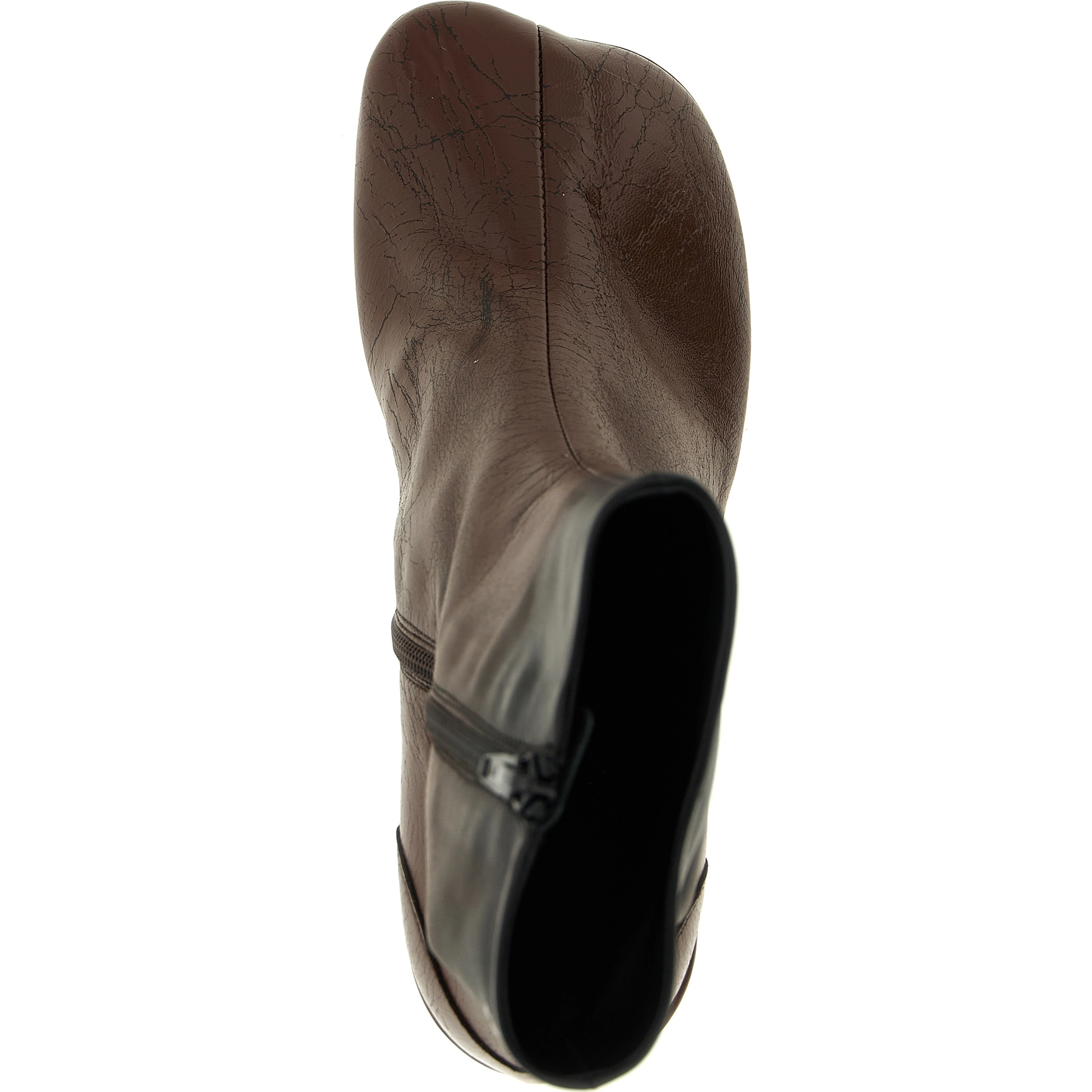 Brown Lambskin Ankle Boots