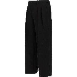 Black Virgin Wool Dress Pants