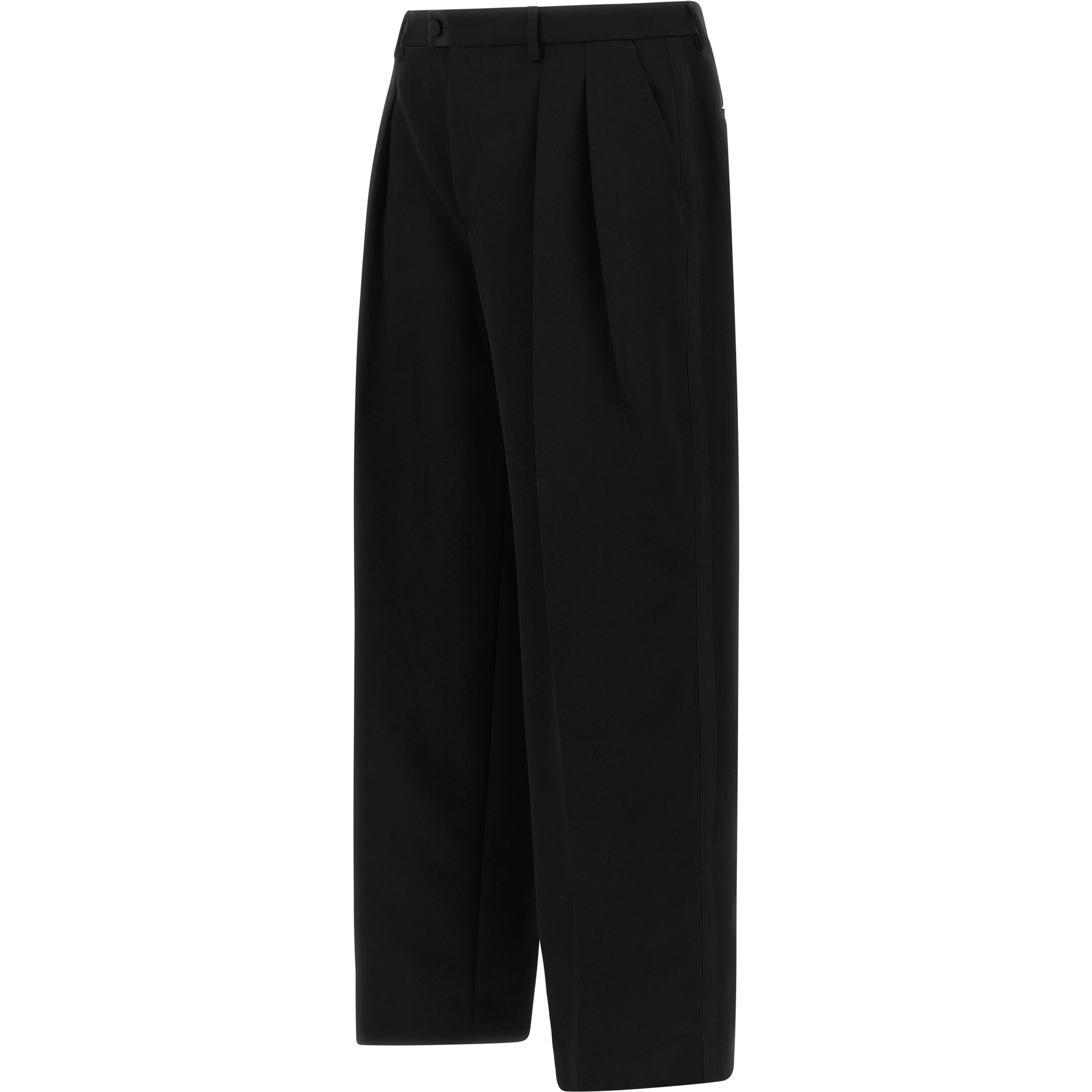 Black Virgin Wool Dress Pants