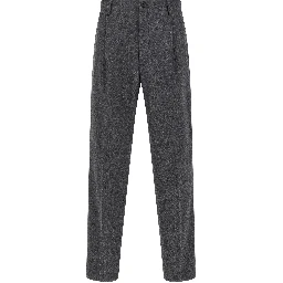 Gray Wool Casual Pants