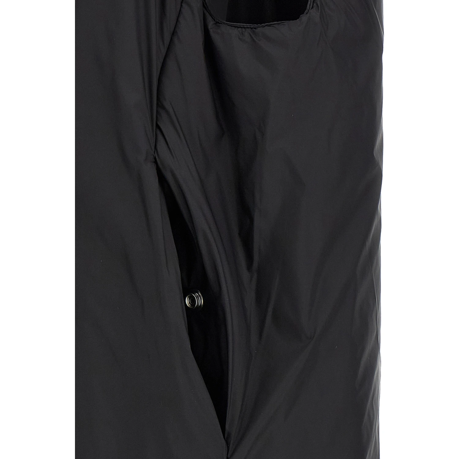 Black Nylon Sleeveless Jacket