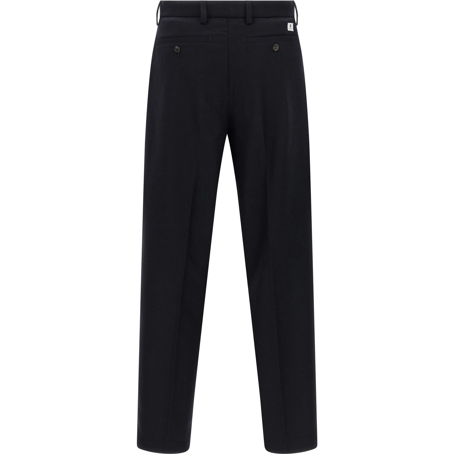 Blue Wool Casual Pants
