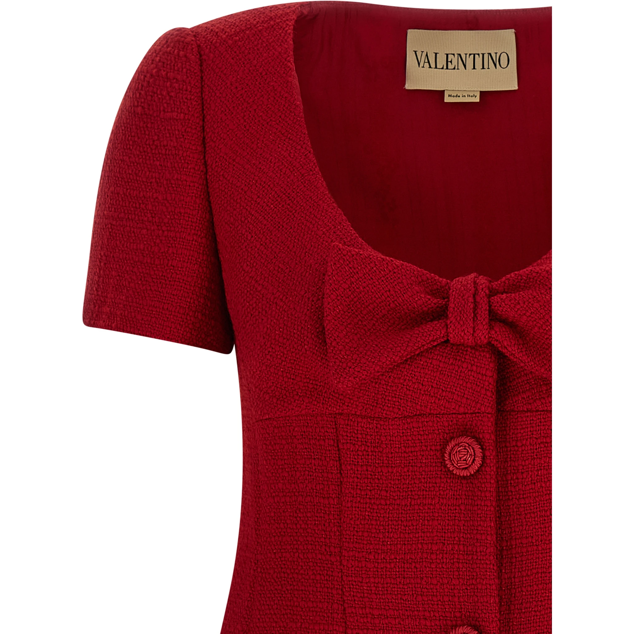 Multicolor Virgin Wool Short Dress