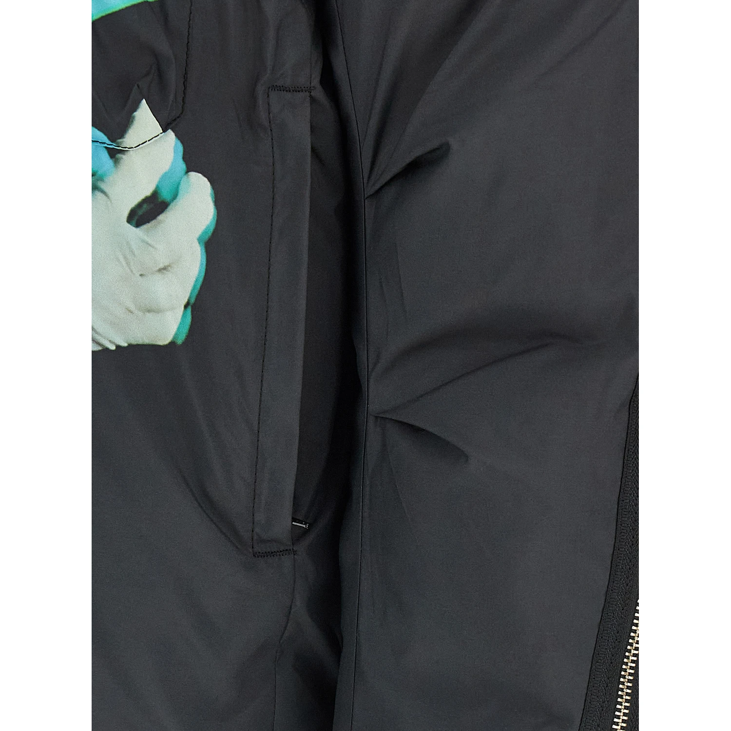 Black Polyester Shell Jacket